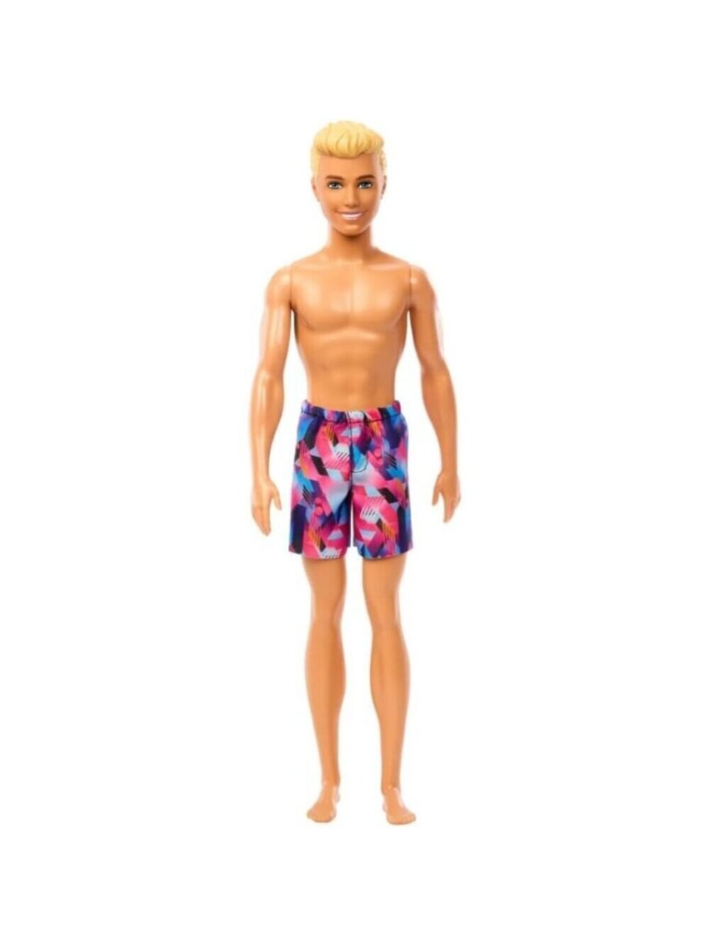 🆕 Barbie Beach Ken Doll with Blond Hair Wearing Purple Swimsuit and Beach Toys